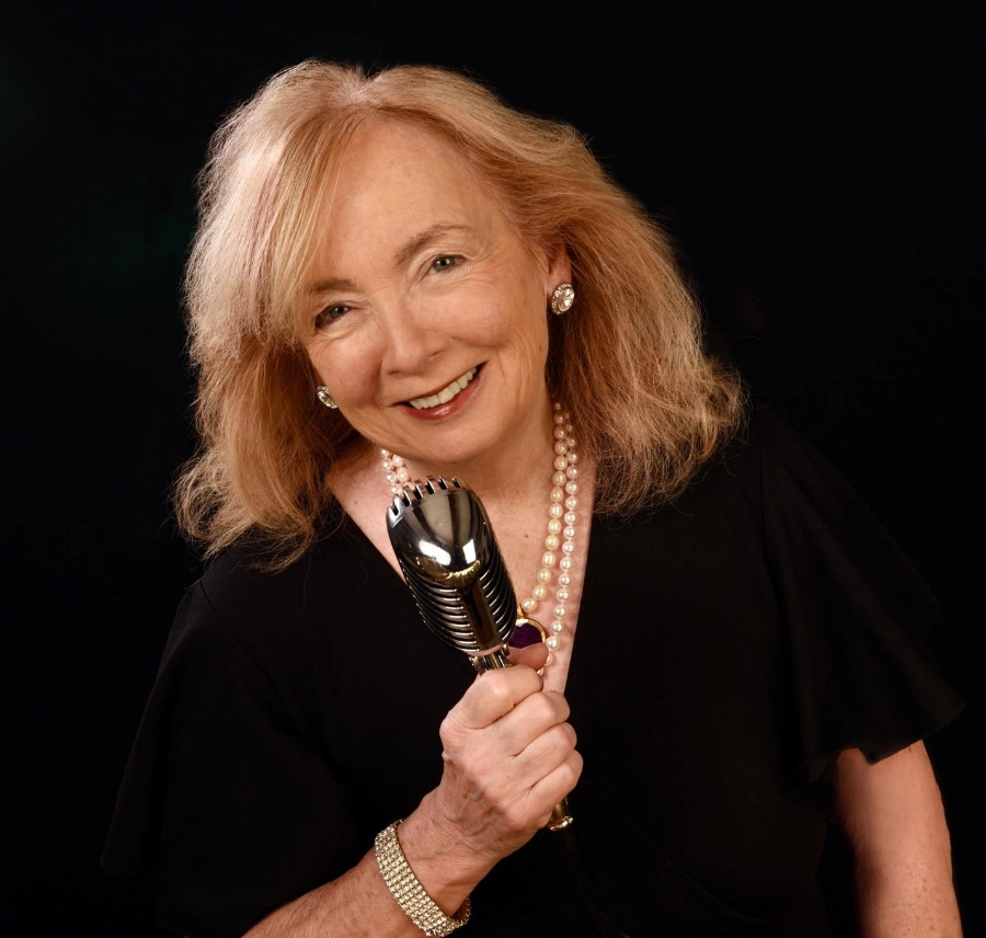 Suzanne Sheridan with pearls